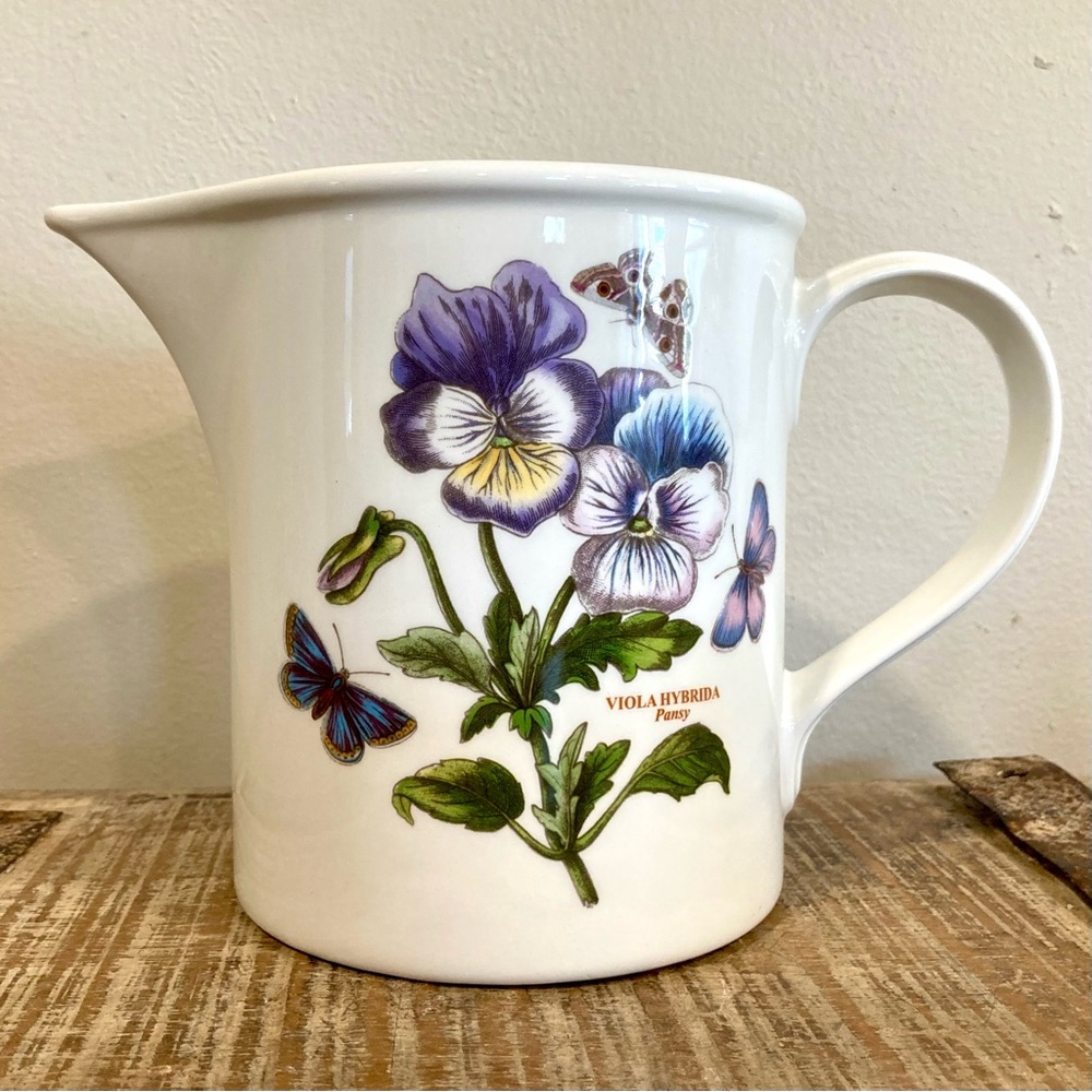 Portmeirion Ceramic Floral The Botanic Garden Pitcher Vase Made in Britain Jug